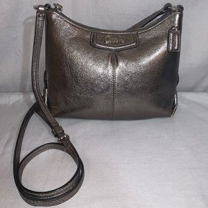 SOLD! Coach Mini Ashley Crossbody Leather Pewter